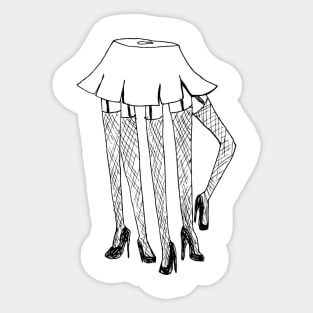 Spiderschoolgirl in Miniskirt Sticker